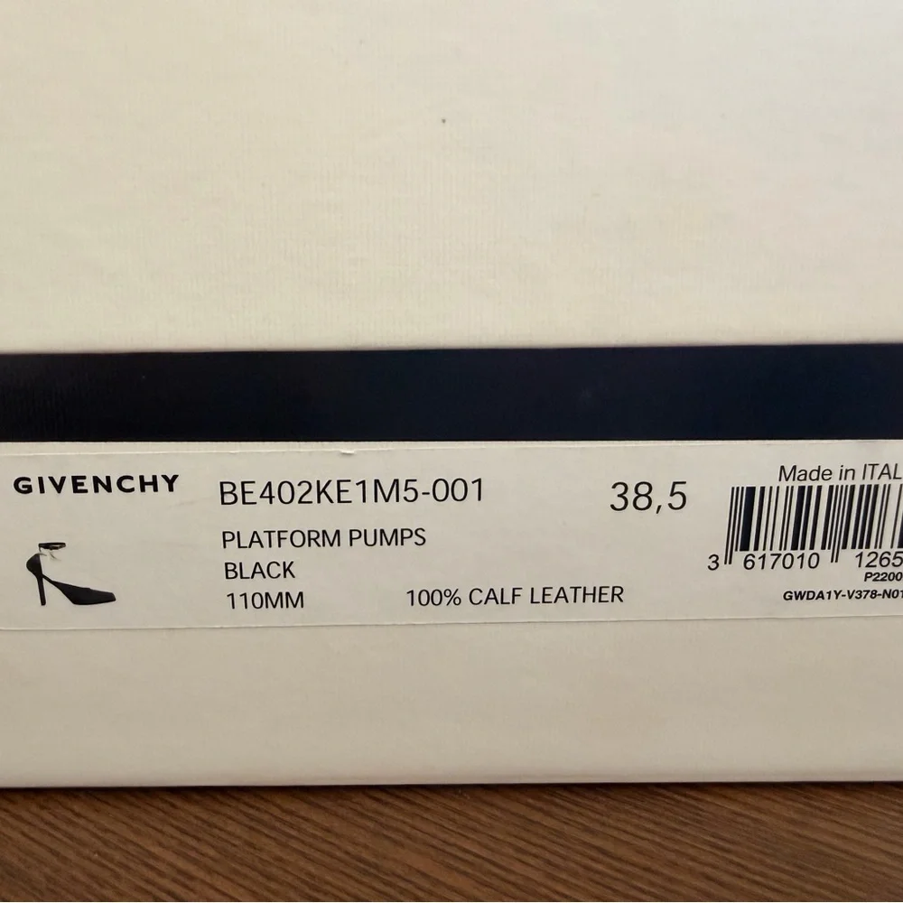 Givenchy Black Pointed Toe Ankle Strap Heels - Picture 8 of 9